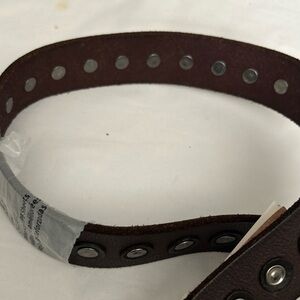 MEN'S HARLEY DAVIDSON CENTER RIVET GENUINE LEATHER DARK Brown BELT SIZE 40 NWT